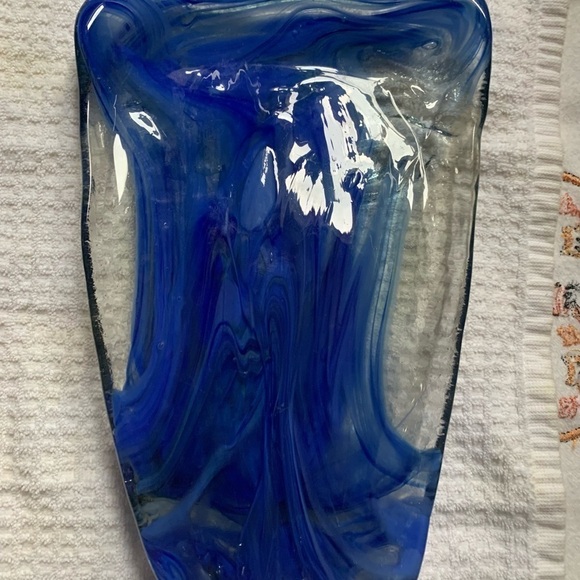 Vintage Skydreamer Blue Swirl Art Glass Face Mask by Jaramillo Brothers - Picture 4 of 7